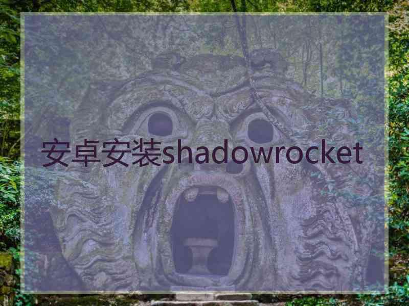 安卓安装shadowrocket