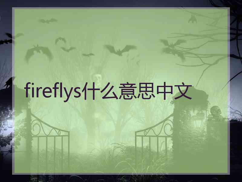 fireflys什么意思中文