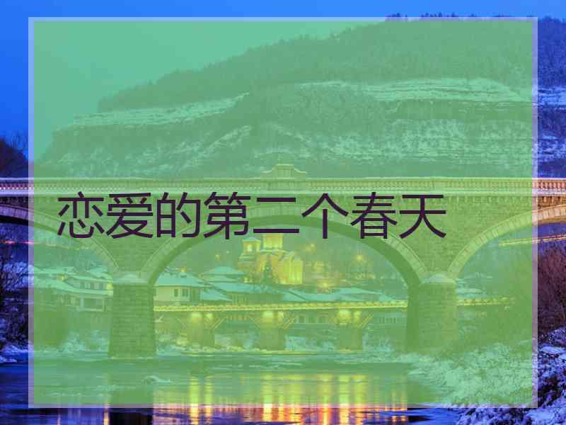 恋爱的第二个春天 恋爱的第二个春天