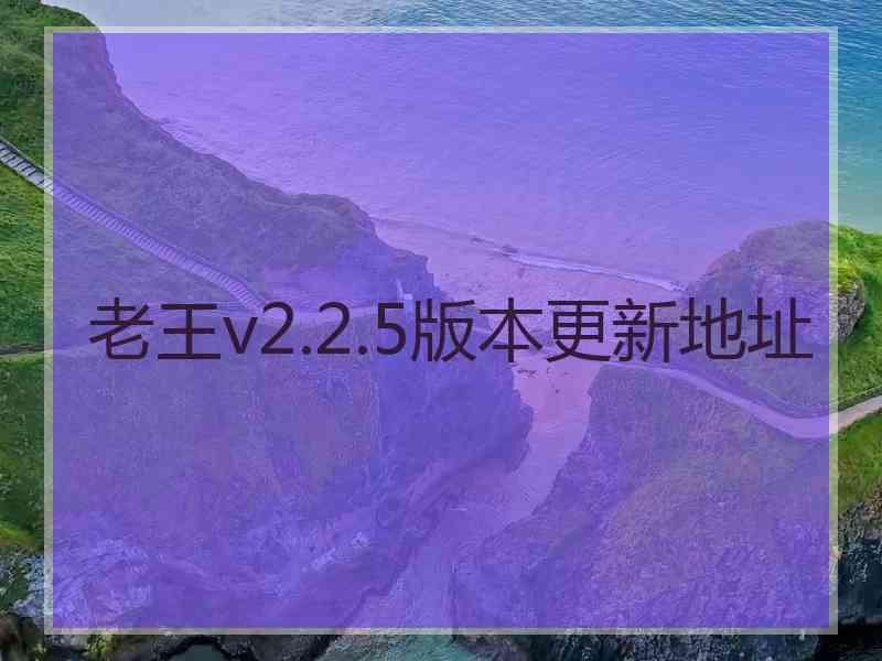 老王v2.2.5版本更新地址 老王v2.2.5版本更新地址