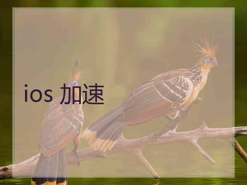 ios 加速 ios 加速