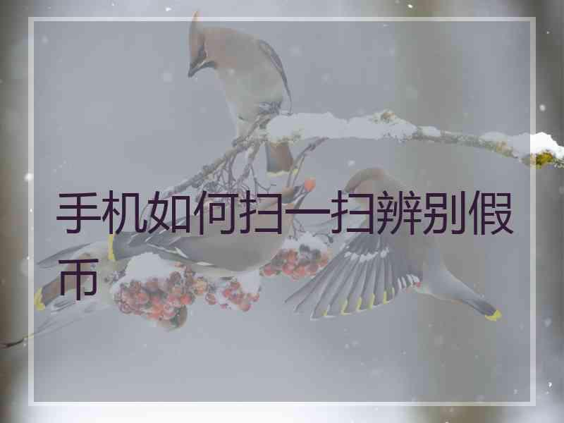 手机如何扫一扫辨别假币 手机如何扫一扫辨别假币