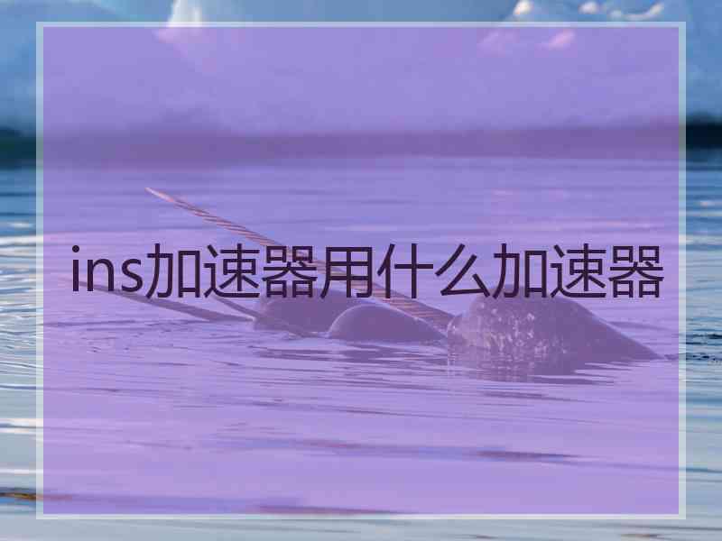 ins加速器用什么加速器 ins加速器用什么加速器