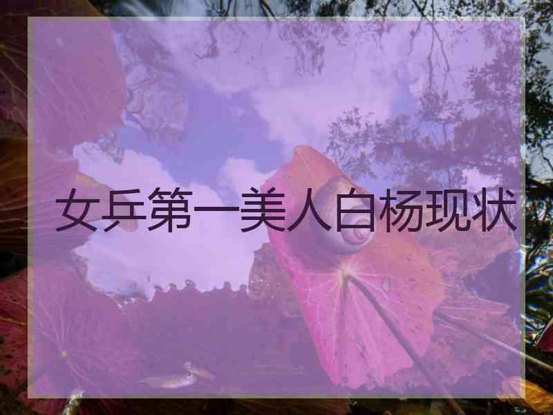 女乒第一美人白杨现状