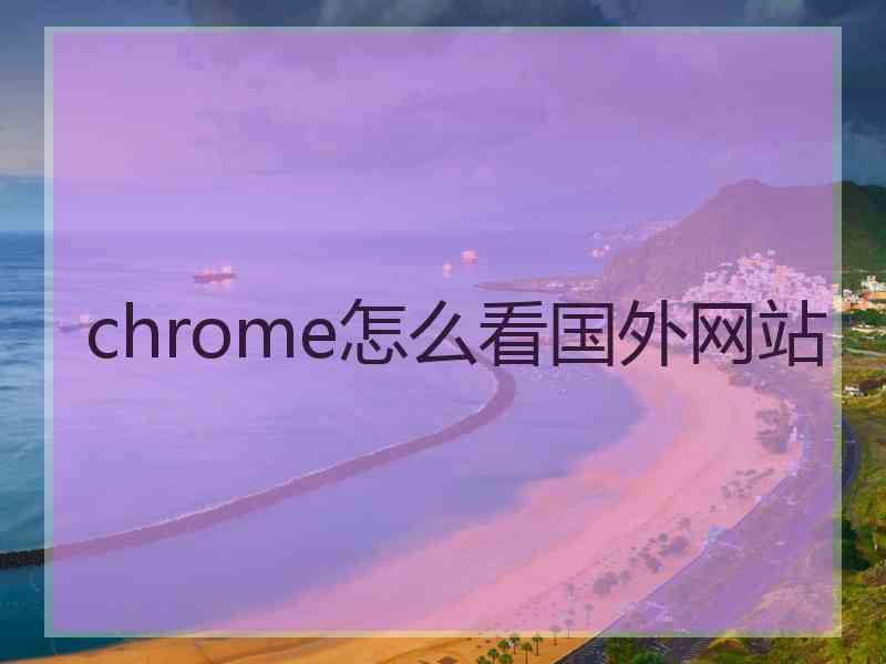 chrome怎么看国外网站