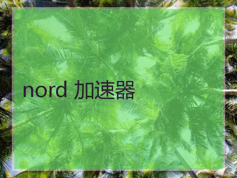 nord 加速器