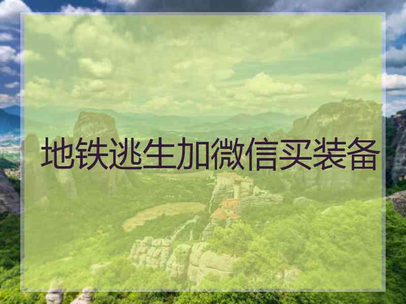 地铁逃生加微信买装备