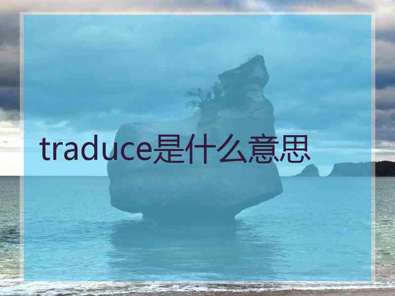 traduce是什么意思