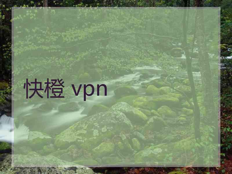 快橙 vpn