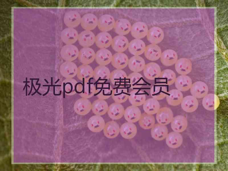 极光pdf免费会员