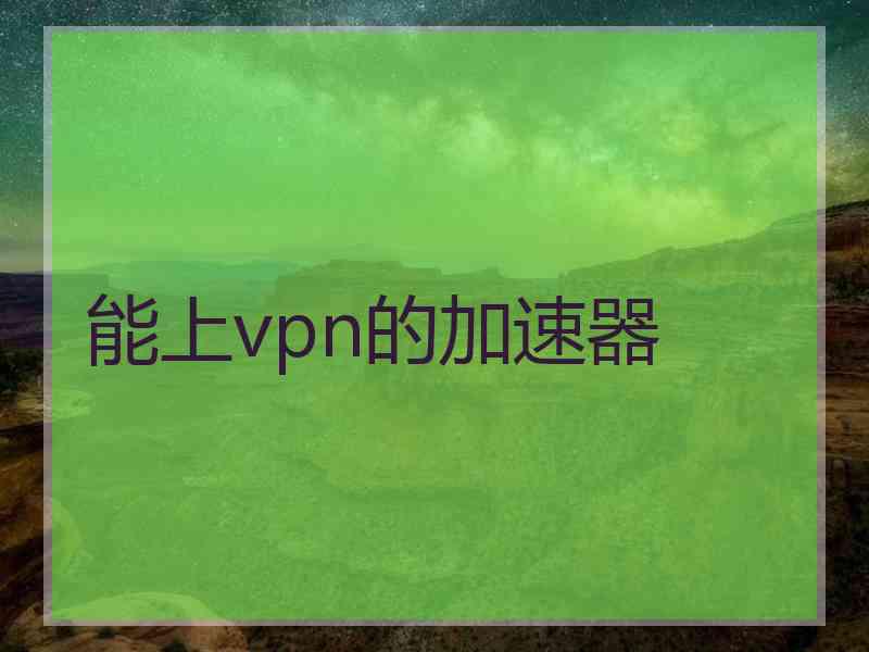 能上vpn的加速器