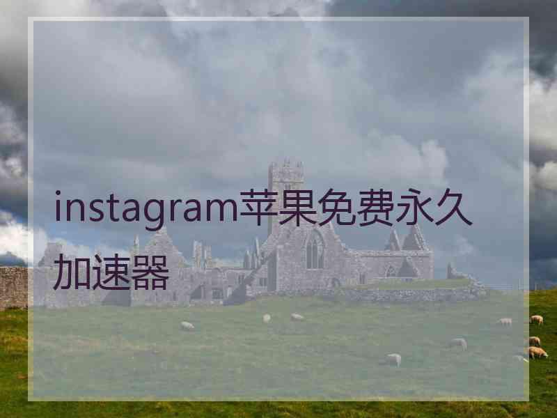 instagram苹果免费永久加速器