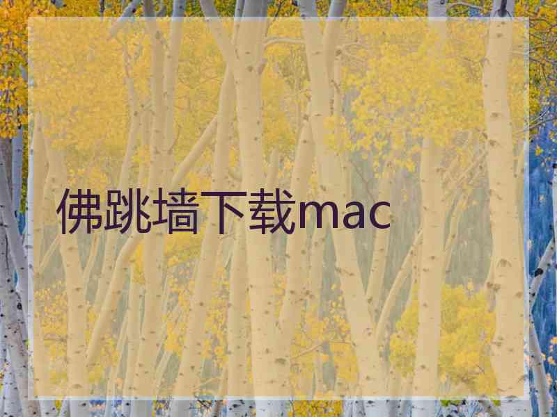 佛跳墙下载mac