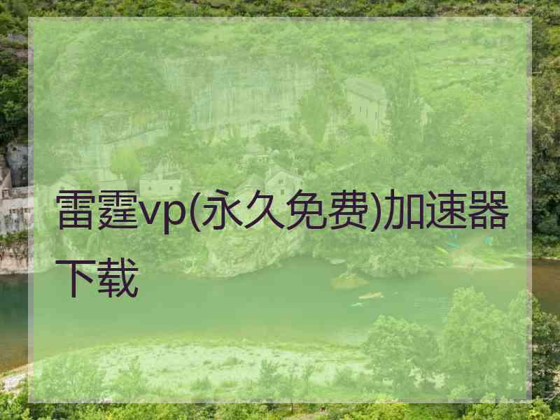 雷霆vp(永久免费)加速器下载