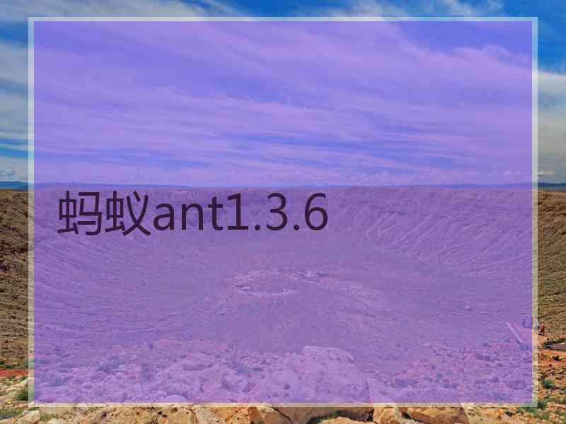 蚂蚁ant1.3.6