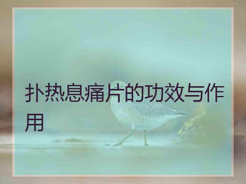 扑热息痛片的功效与作用
