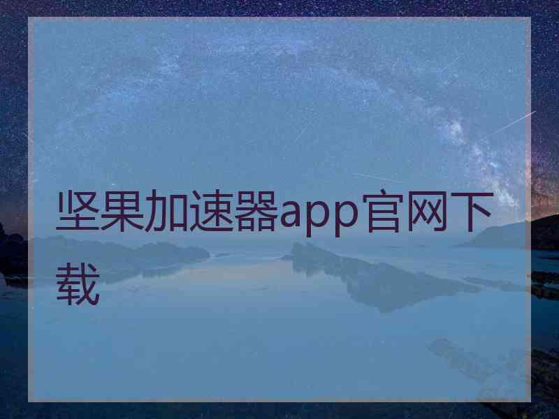 坚果加速器app官网下载