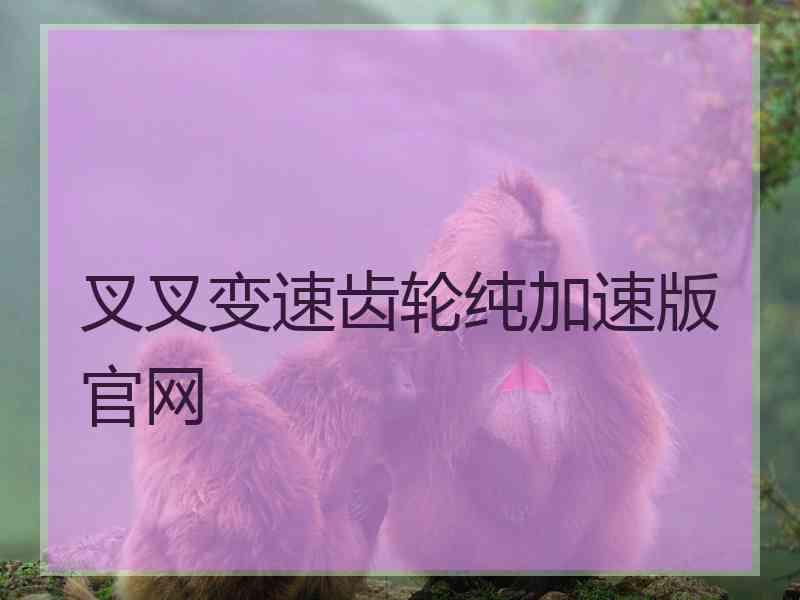 叉叉变速齿轮纯加速版官网