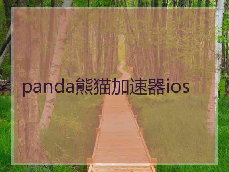panda熊猫加速器ios
