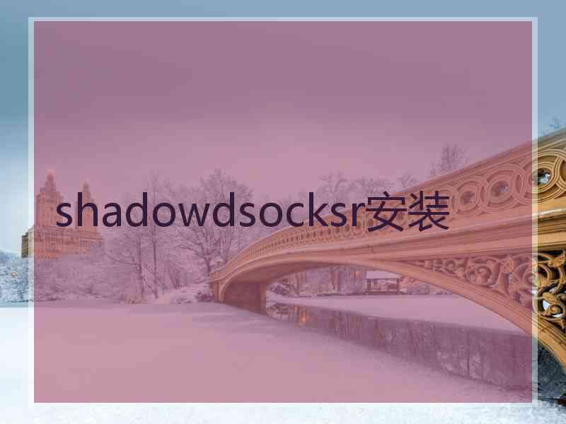 shadowdsocksr安装