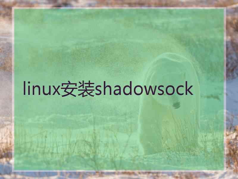 linux安装shadowsock