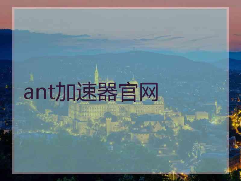 ant加速器官网