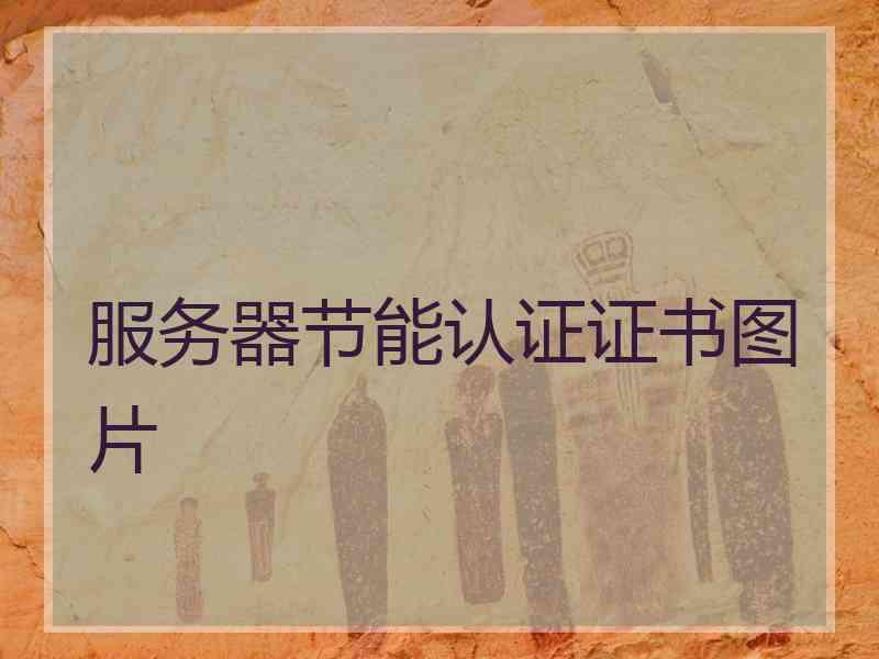 服务器节能认证证书图片