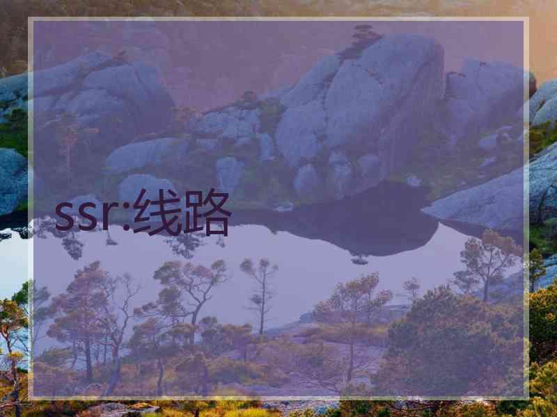 ssr:线路