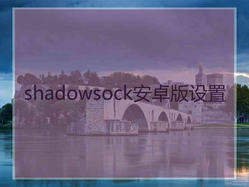 shadowsock安卓版设置