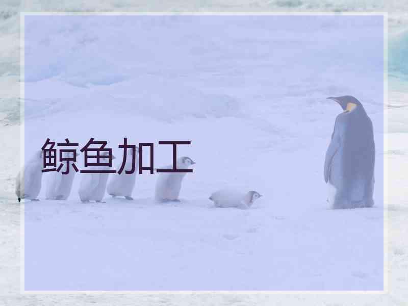 鲸鱼加工