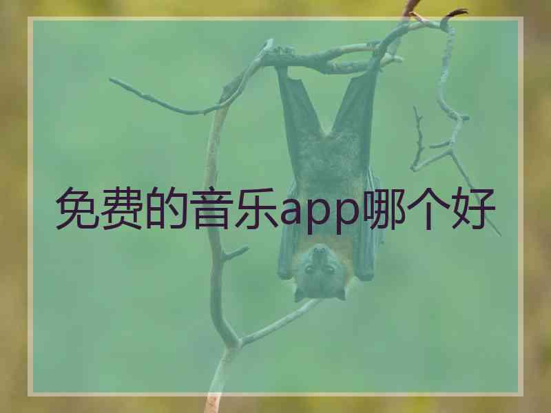 免费的音乐app哪个好