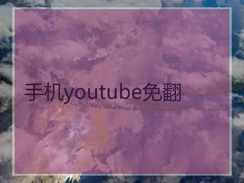 手机youtube免翻