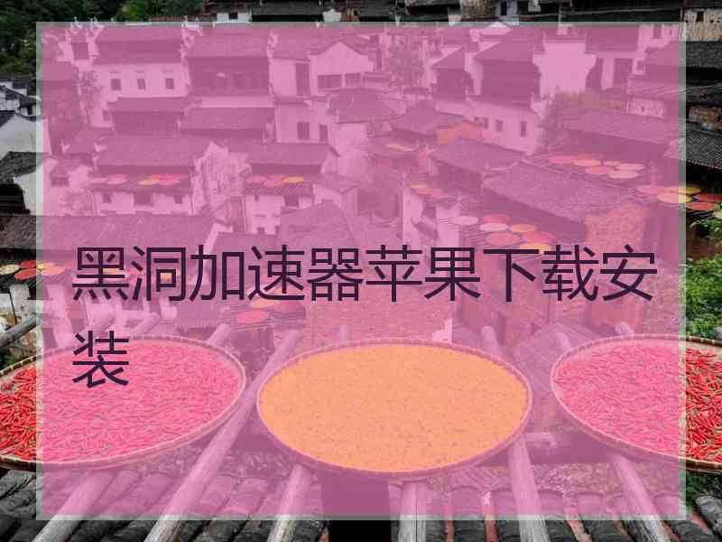 黑洞加速器苹果下载安装