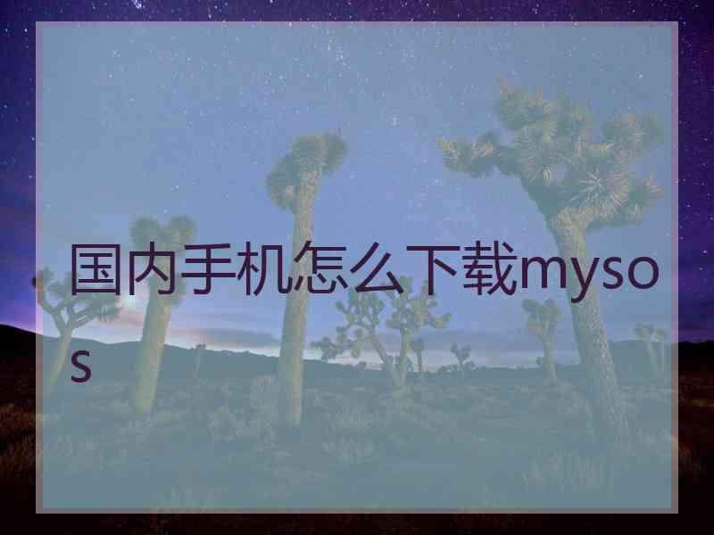 国内手机怎么下载mysos