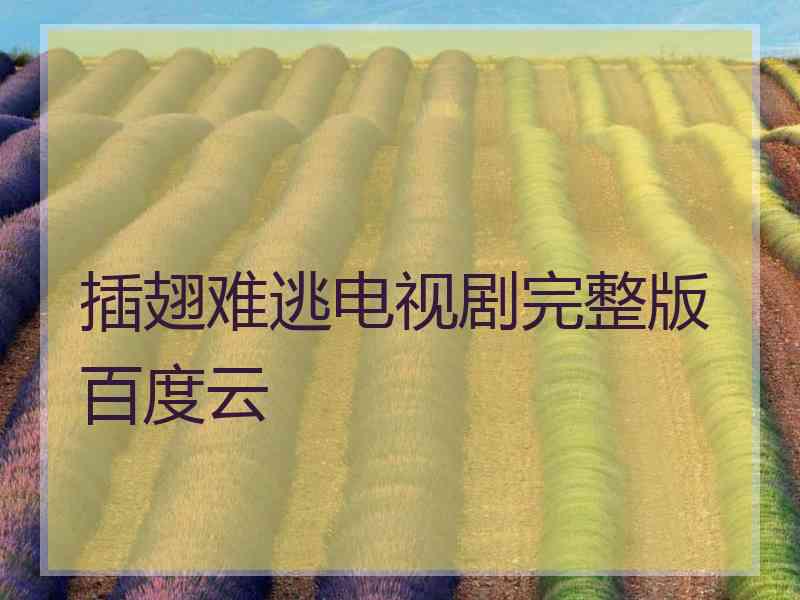 插翅难逃电视剧完整版百度云