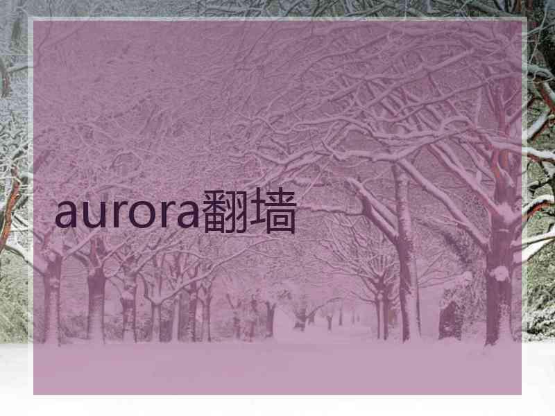 aurora翻墙