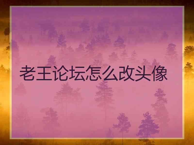 老王论坛怎么改头像