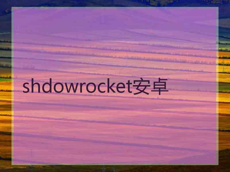 shdowrocket安卓
