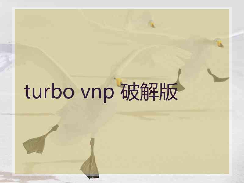 turbo vnp 破解版