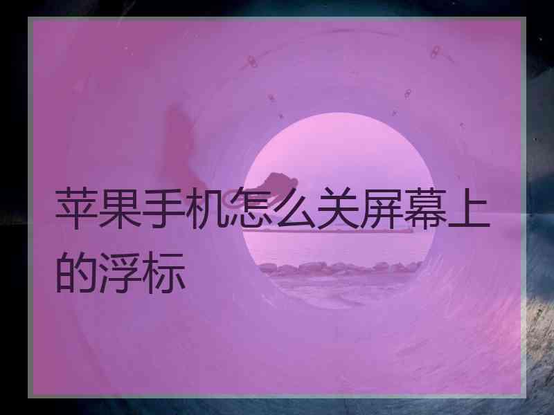 苹果手机怎么关屏幕上的浮标