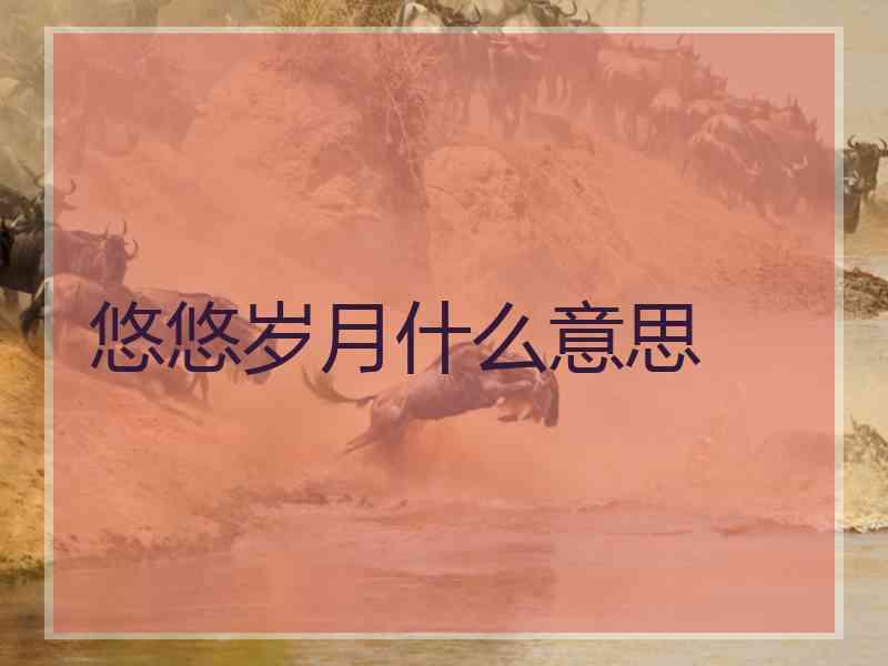 悠悠岁月什么意思
