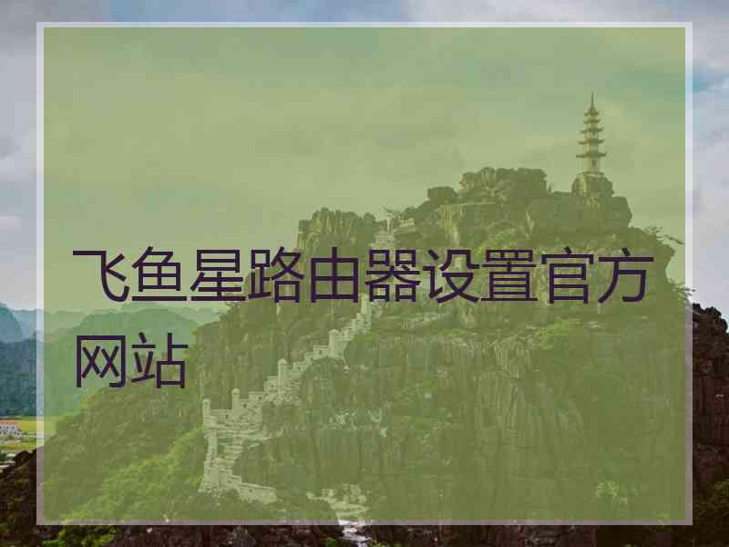 飞鱼星路由器设置官方网站