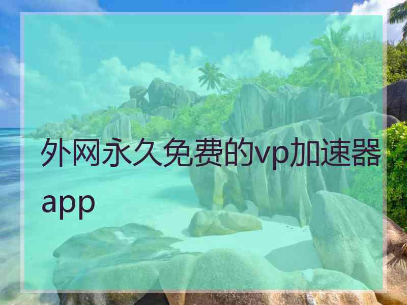 外网永久免费的vp加速器app