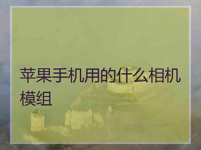 苹果手机用的什么相机模组
