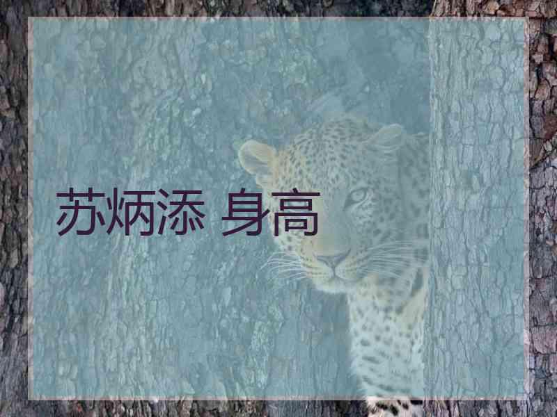 苏炳添 身高
