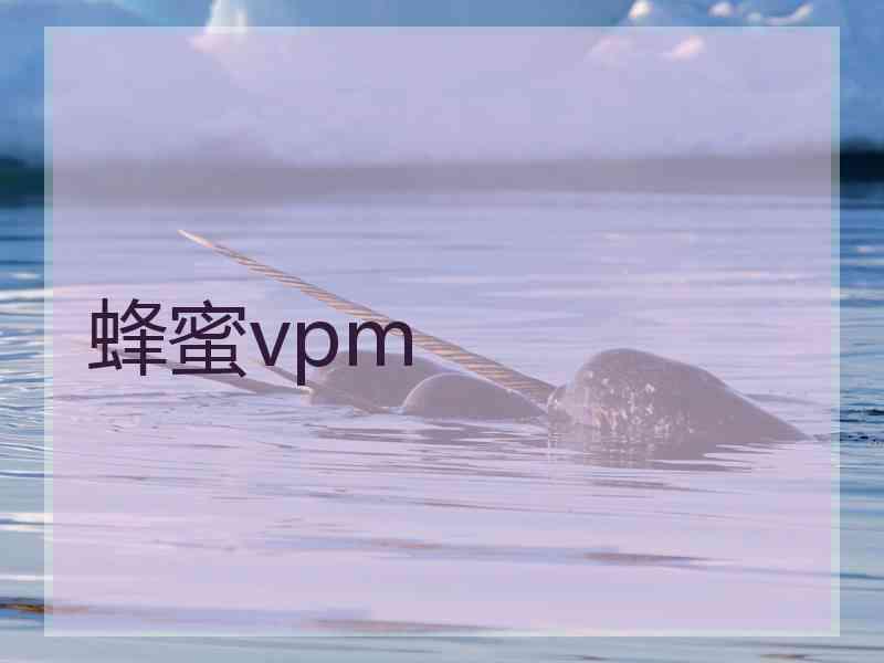 蜂蜜vpm