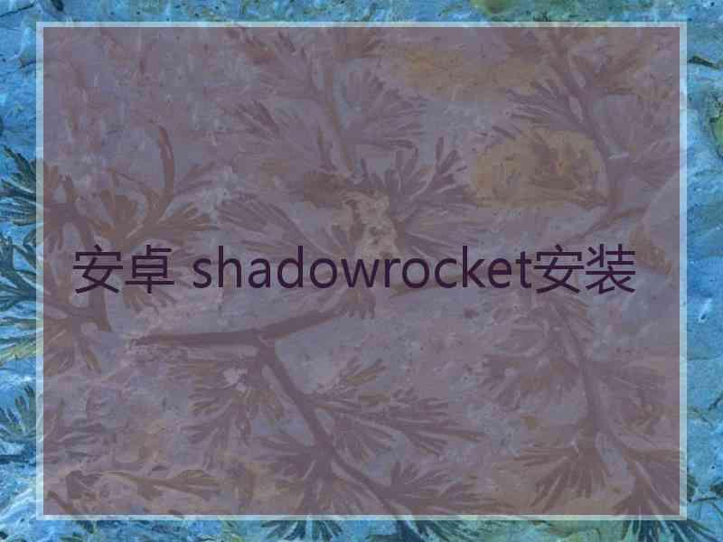 安卓 shadowrocket安装