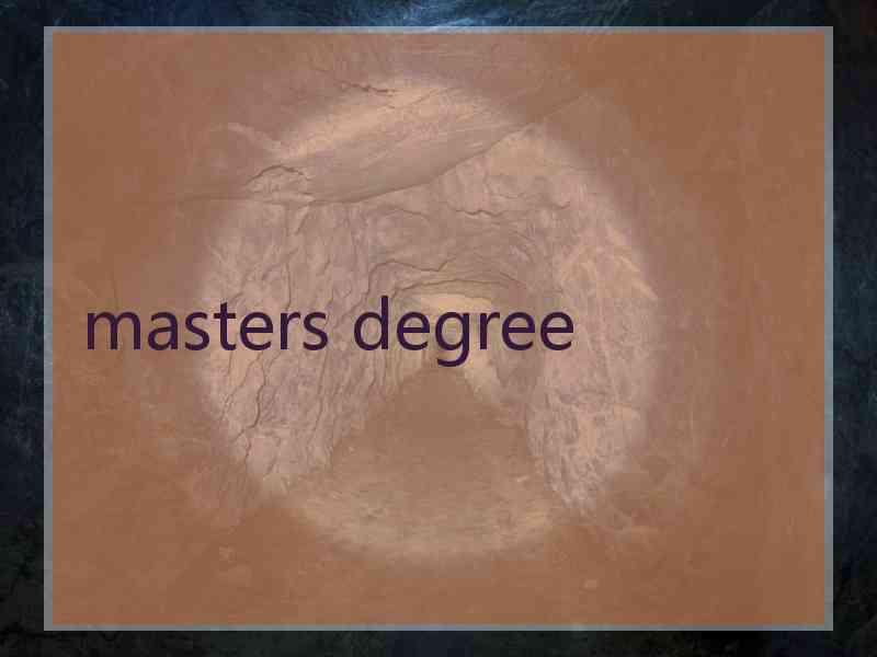 masters degree