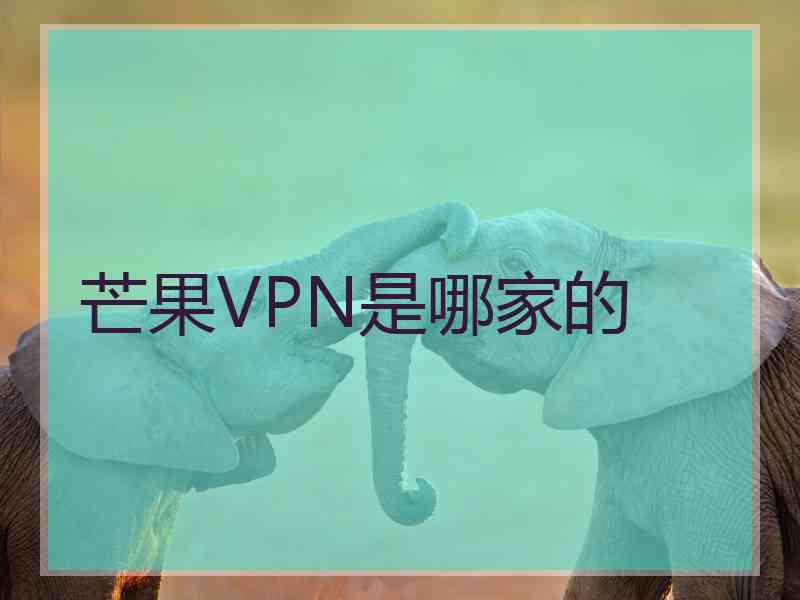 芒果VPN是哪家的