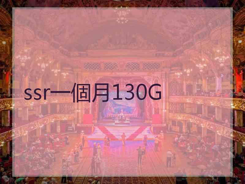 ssr一個月130G